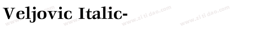 Veljovic Italic字体转换